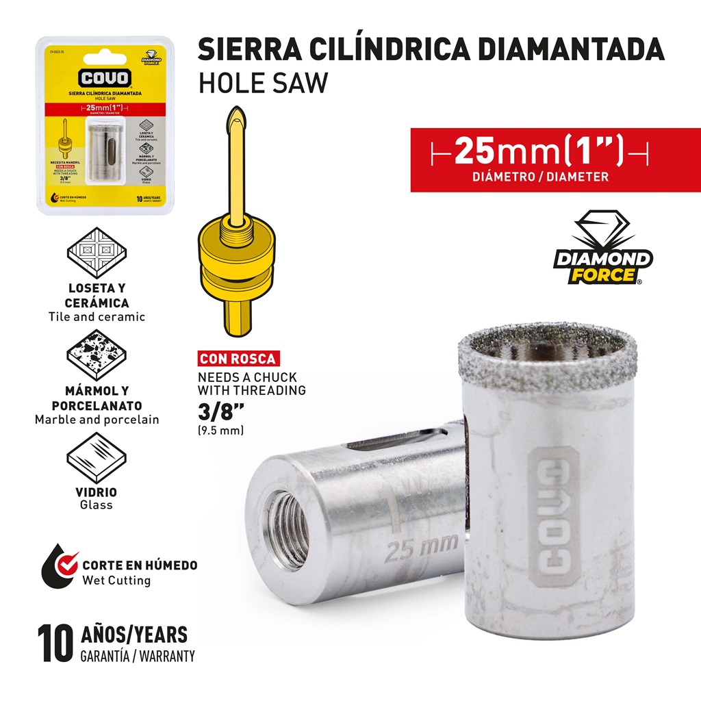 SIERRA CILINDRICA DIAMANTADA COVO 9-683