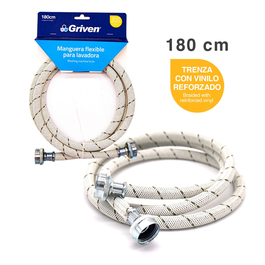 MANGUERA TRENZADA FLEXIBLE LAVADORA GRIVEN 4-799