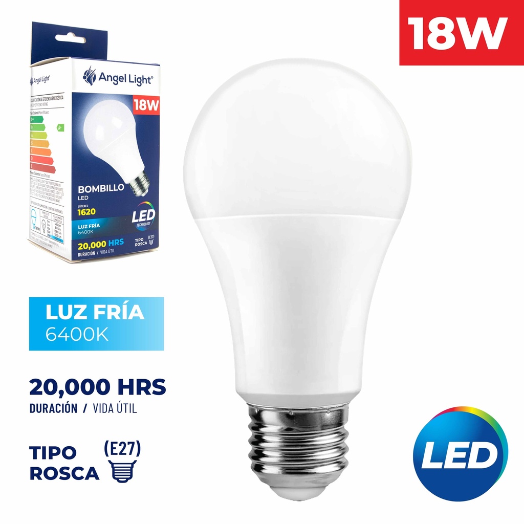 BOMBILLO BULBO LED 18W ALTO BRILLO 85-265V 4-860