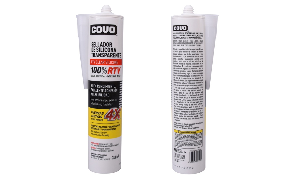 SILICON TRANSPARENTE RTV 300G COVO 4-867