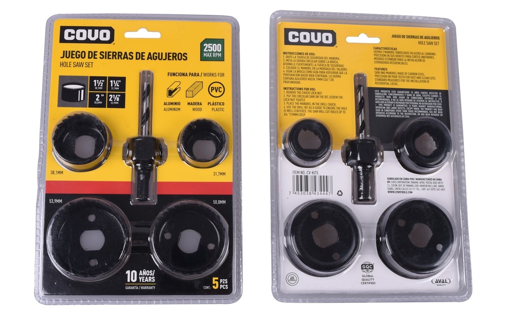 JUEGO DE CORTACIRCULO P/CERRADURA PUERTA COVO 4-882