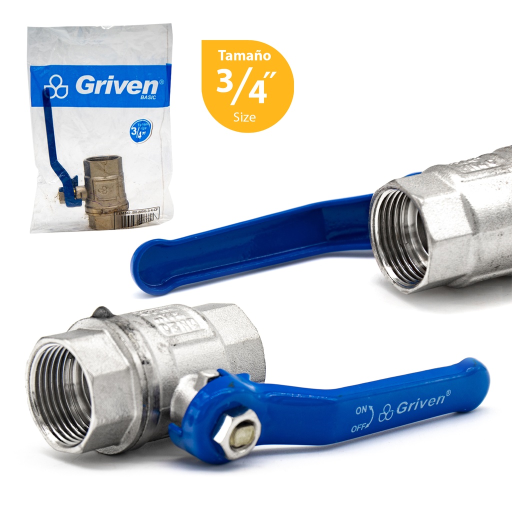 VALVULA PASO CROMADA x 3/4 GRIVEN 4-901