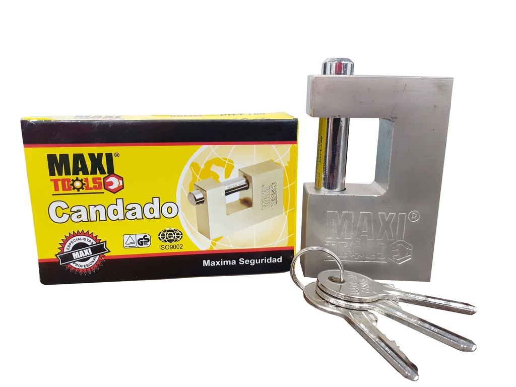 CANDADO ANTICIZALLA PLATEADO 90MM MAXI TOOL 4-955
