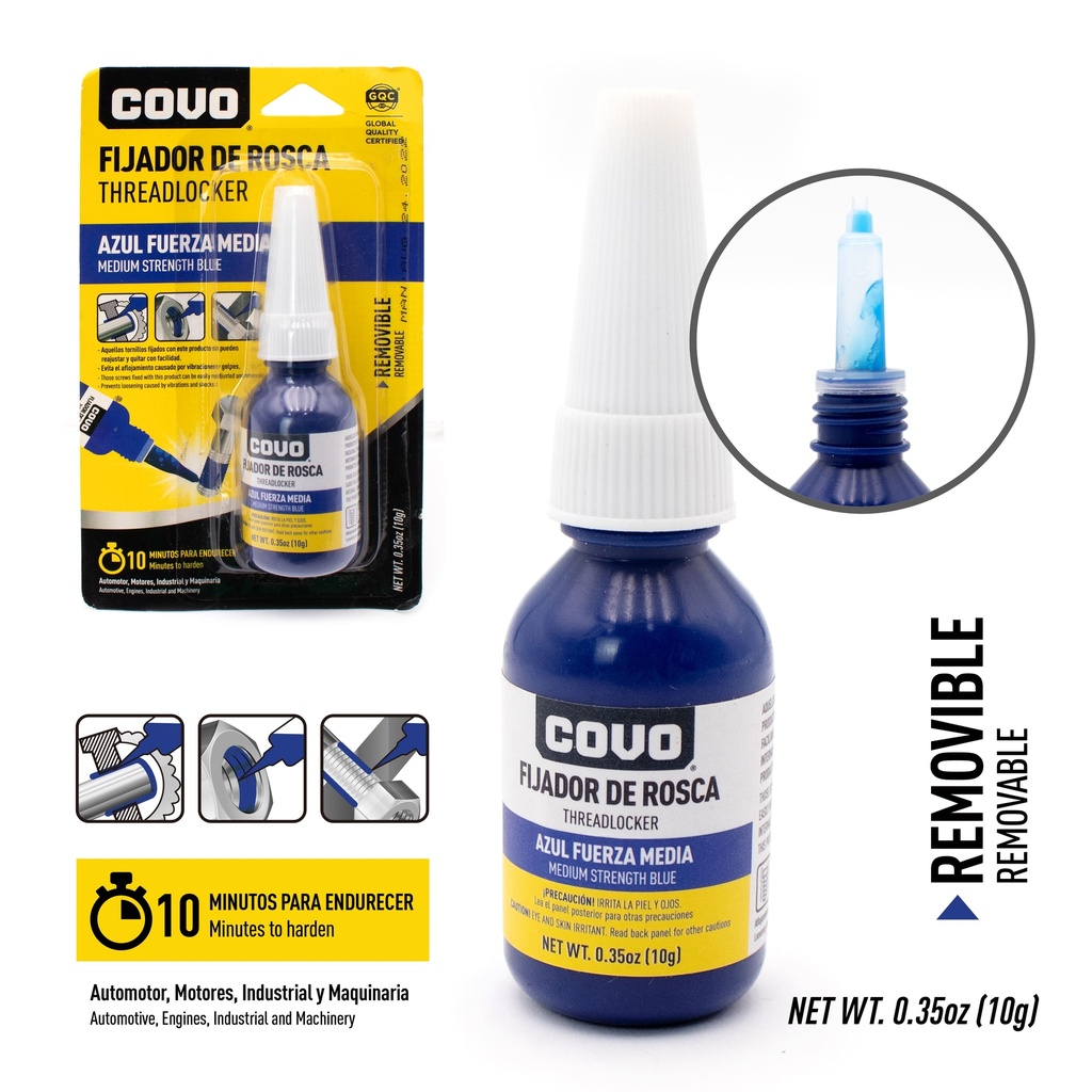 FIJADOR DE ROSCA AZUL 10G COVO 5-077