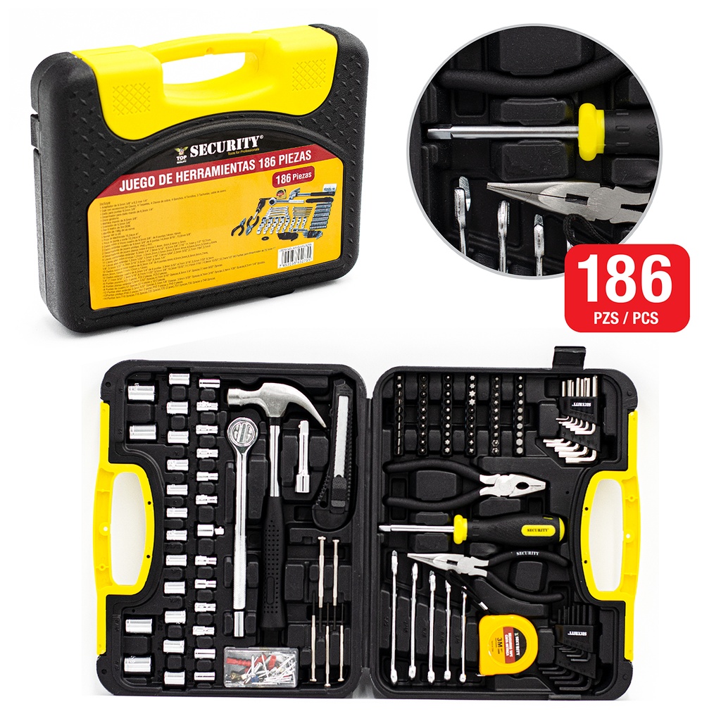 JUEGO DE HERRAMIENTA 186 PCS SECURITY 5-105