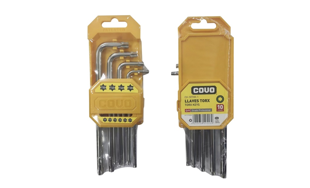 LLAVE ALLEN TORX 10 PCS COVO 8-313