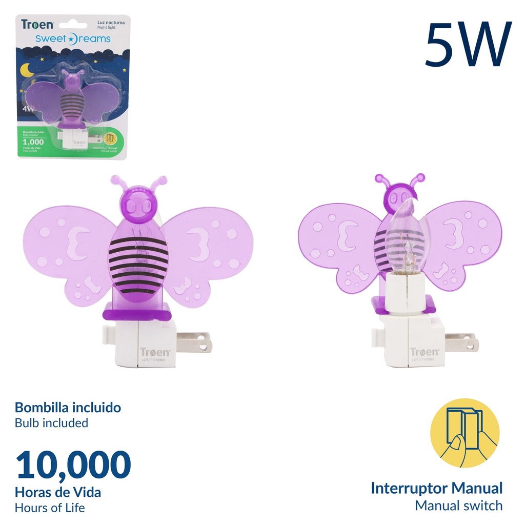 LAMPARA P/MESA DE NOCHE 4W TROEN 8-335