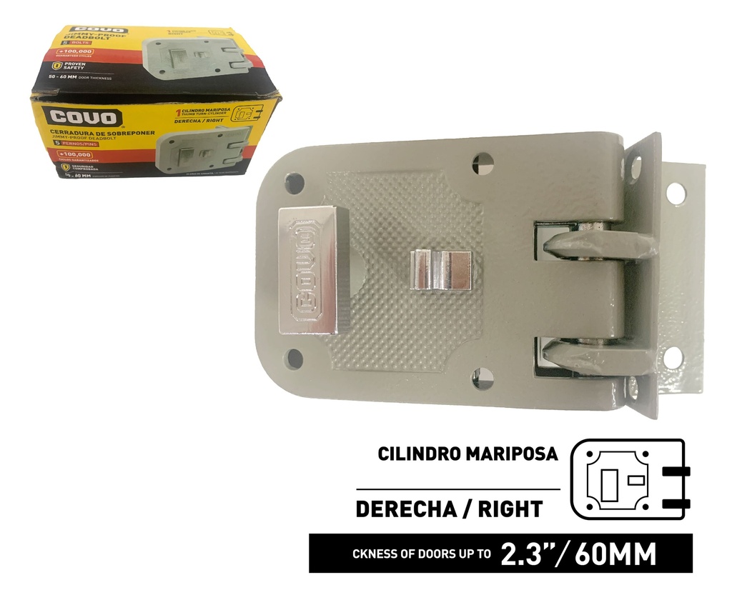 CERRADURA DIENTE PERRO CAJA COVO 8-344