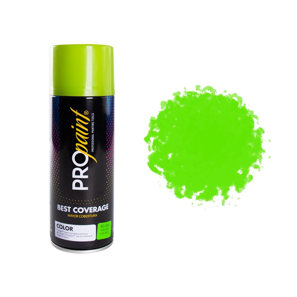 SPRAY VERDE NEON x 400 ML PRO PAINT 8-348