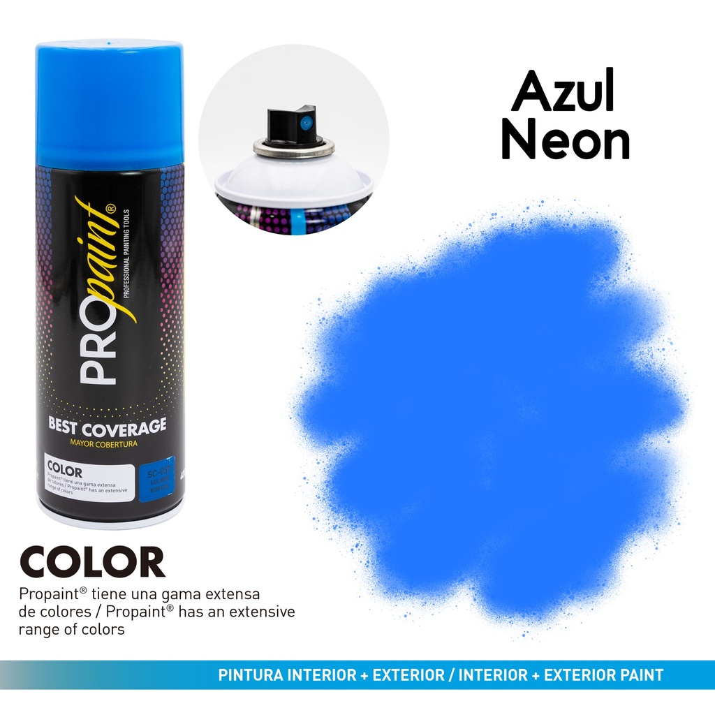 SPRAY AZUL NEON x 400 ML PRO PAINT 8-351