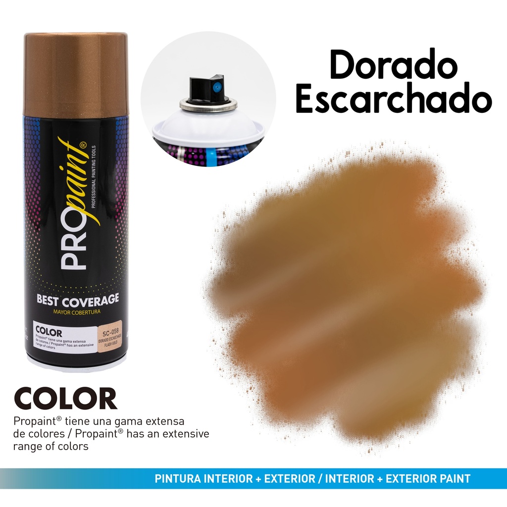 SPRAY DORADO ESCARCHADO x 400 ML PRO PAINT 8-354