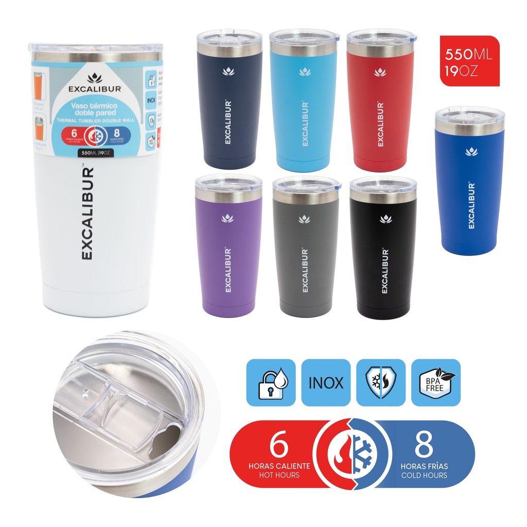 VASO TERMICO 550ML EXCALIBUR 8-359