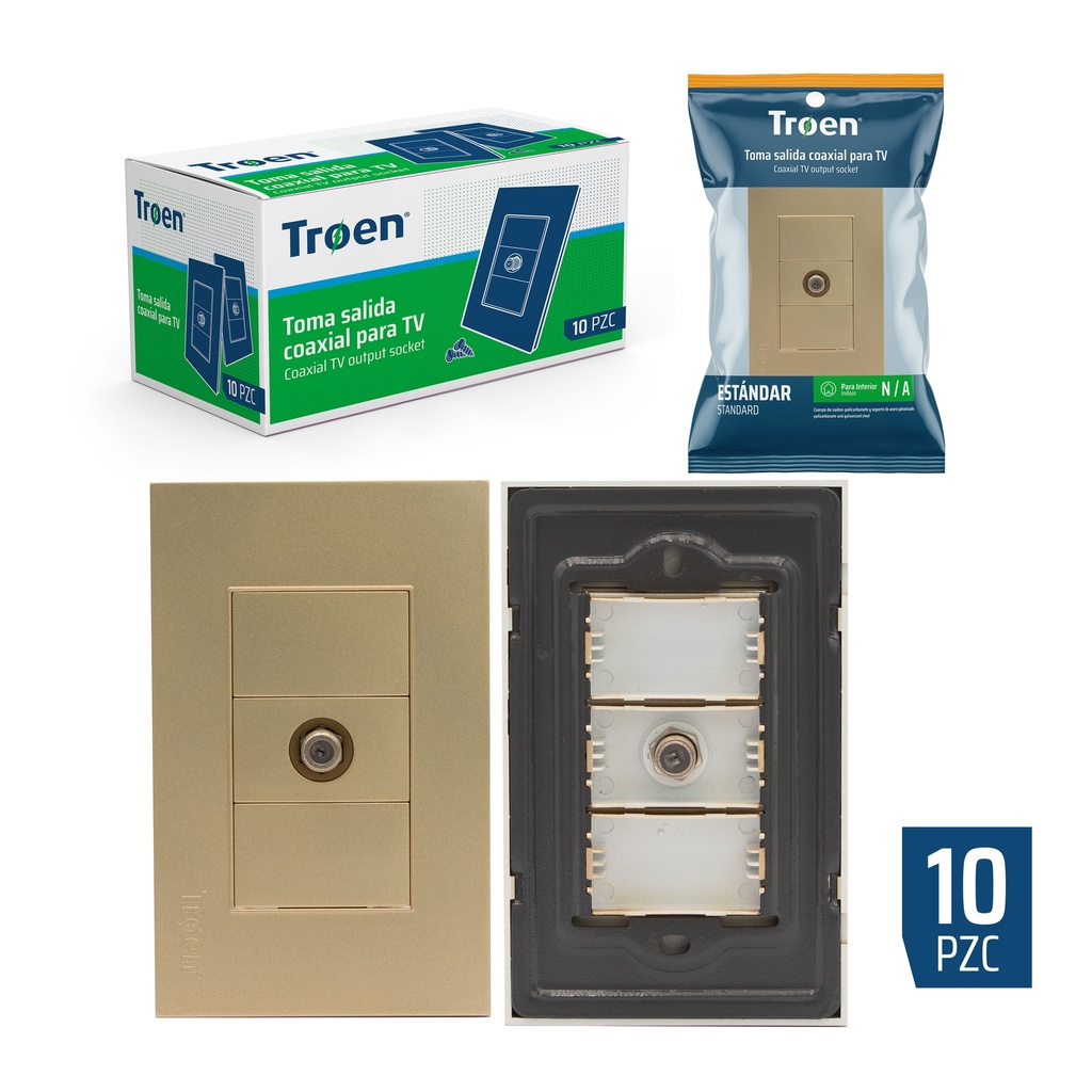 TOMA P/CABLE COAXIAL GOLD TROEN 8-375