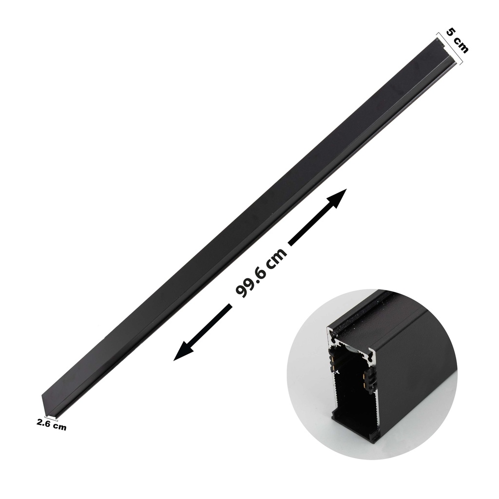 RIEL SUPERFICIAL P/LAMPARA MAGNETICA 1 MT ANGEL L 8-408