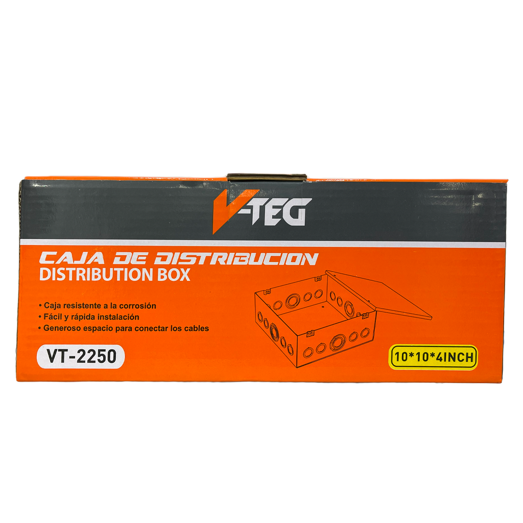 CAJA DE PASO 10"x10"x4" V-TEG 8-449