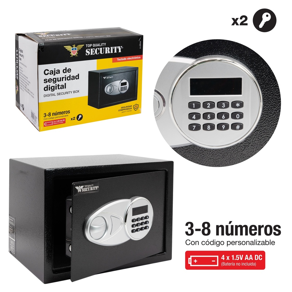 CAJA FUERTE 25x35x25CM SECURITY 8-502