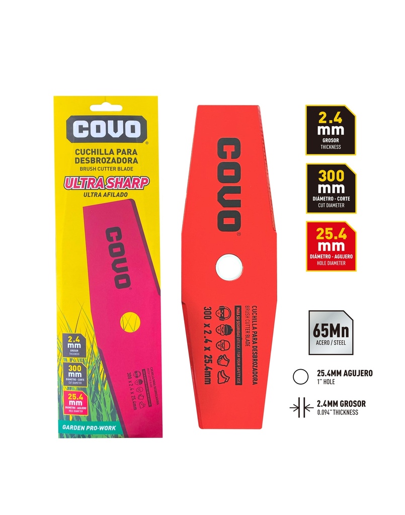 CUCHILLA GUADAÑADORA ROJA COVO 8-521