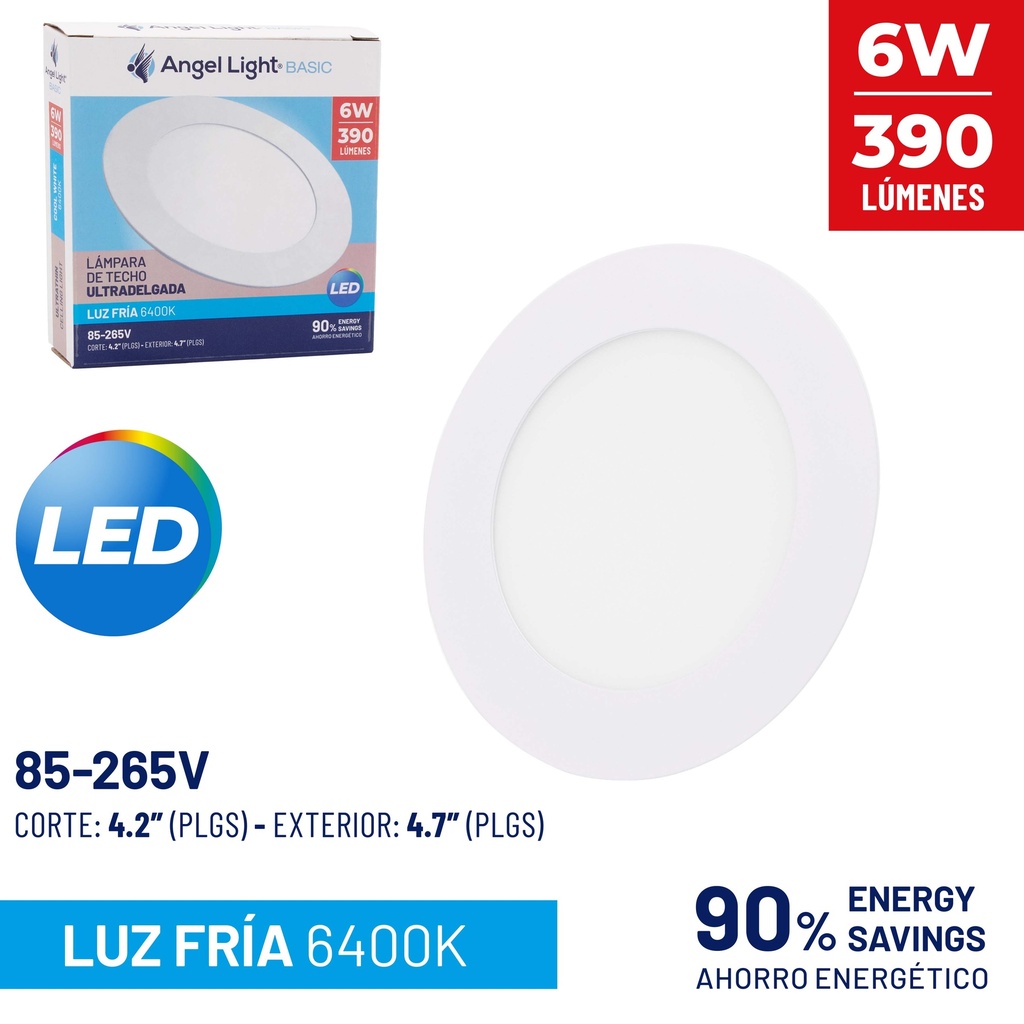 PANEL LED EMP RED LUZ FRIA 6W ANGEL L 8-565