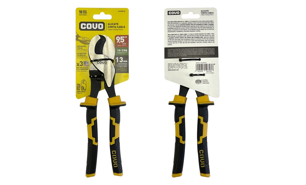 ALICATE CORTA/PELACABLE 9.5" COVO 8-598