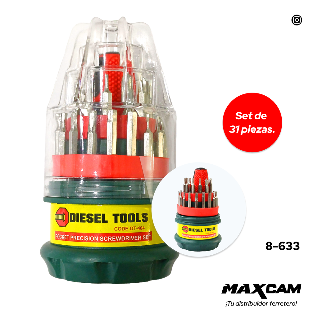 JUEGO DESTORNILLADORES 31 EN 1 DIESEL T 8-633