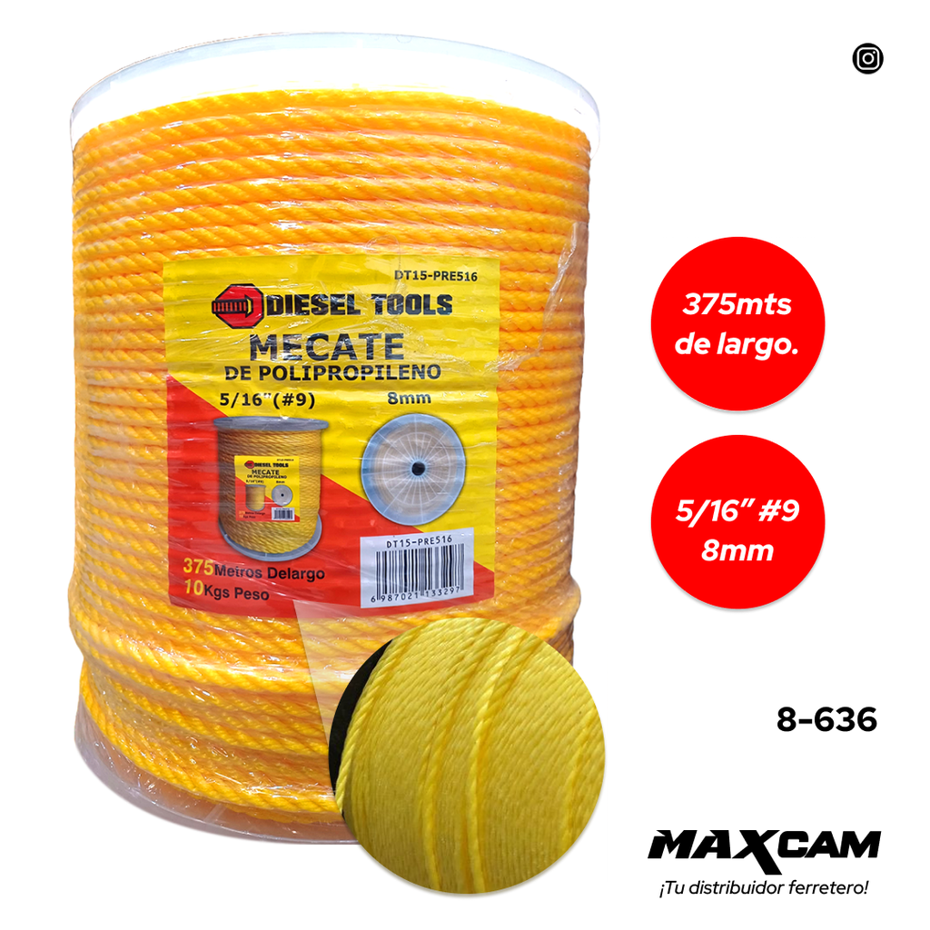 MECATE AMAR 5/16 x 10 KG DIESEL T 8-636