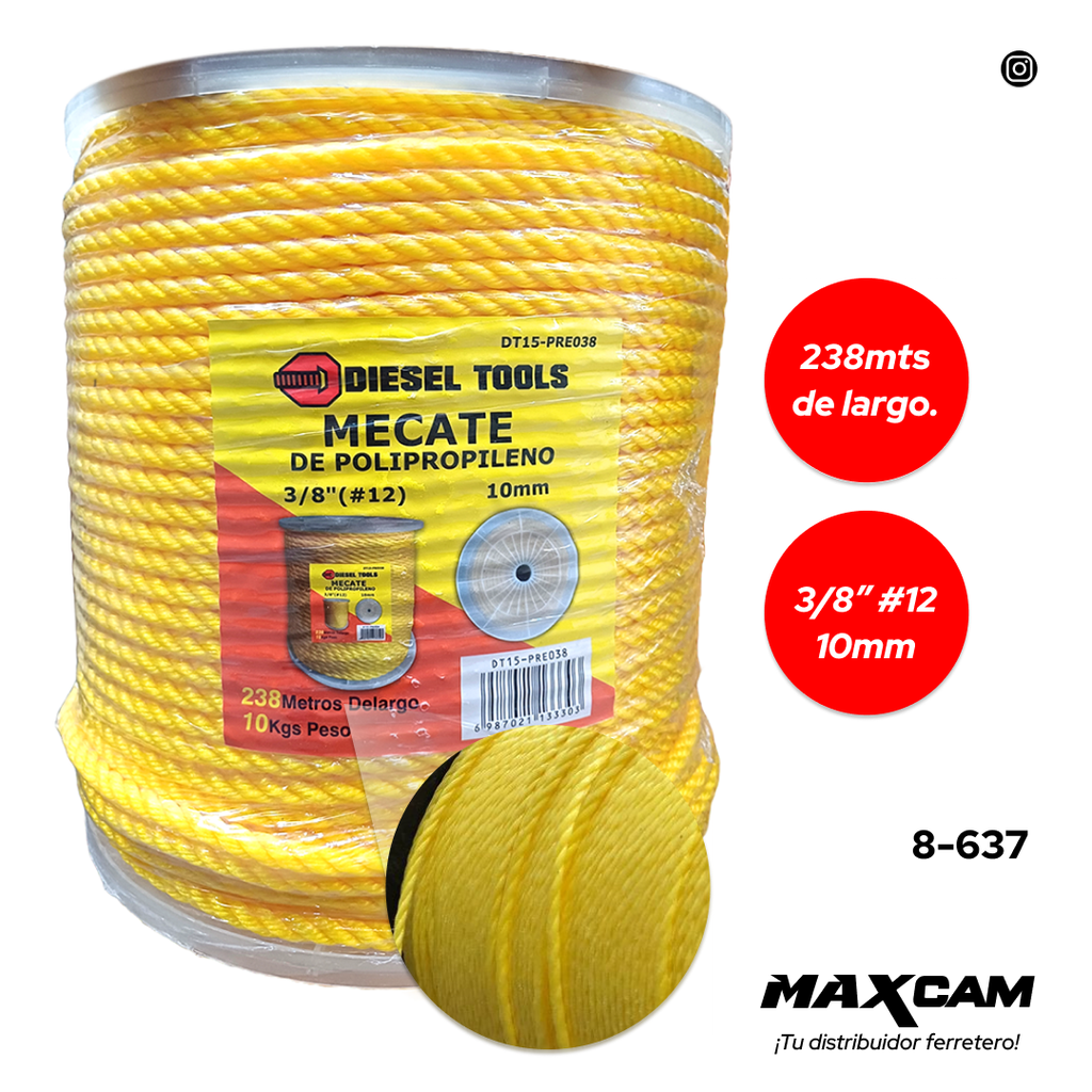 MECATE AMAR 3/8 x 10 KG DIESEL T 8-637