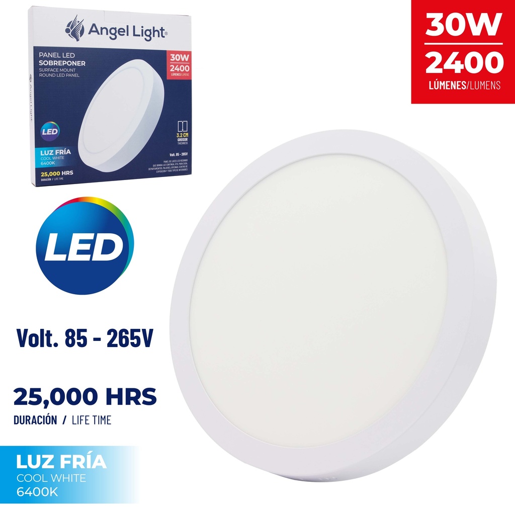 PANEL LED SUPER RED LUZ FRIA 30W ANGEL L 8-663
