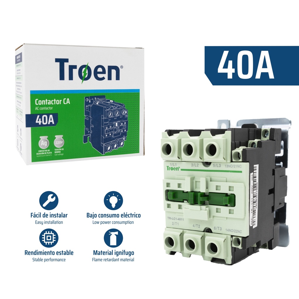 CONTACTOR 40A 220V TROEN 8-739