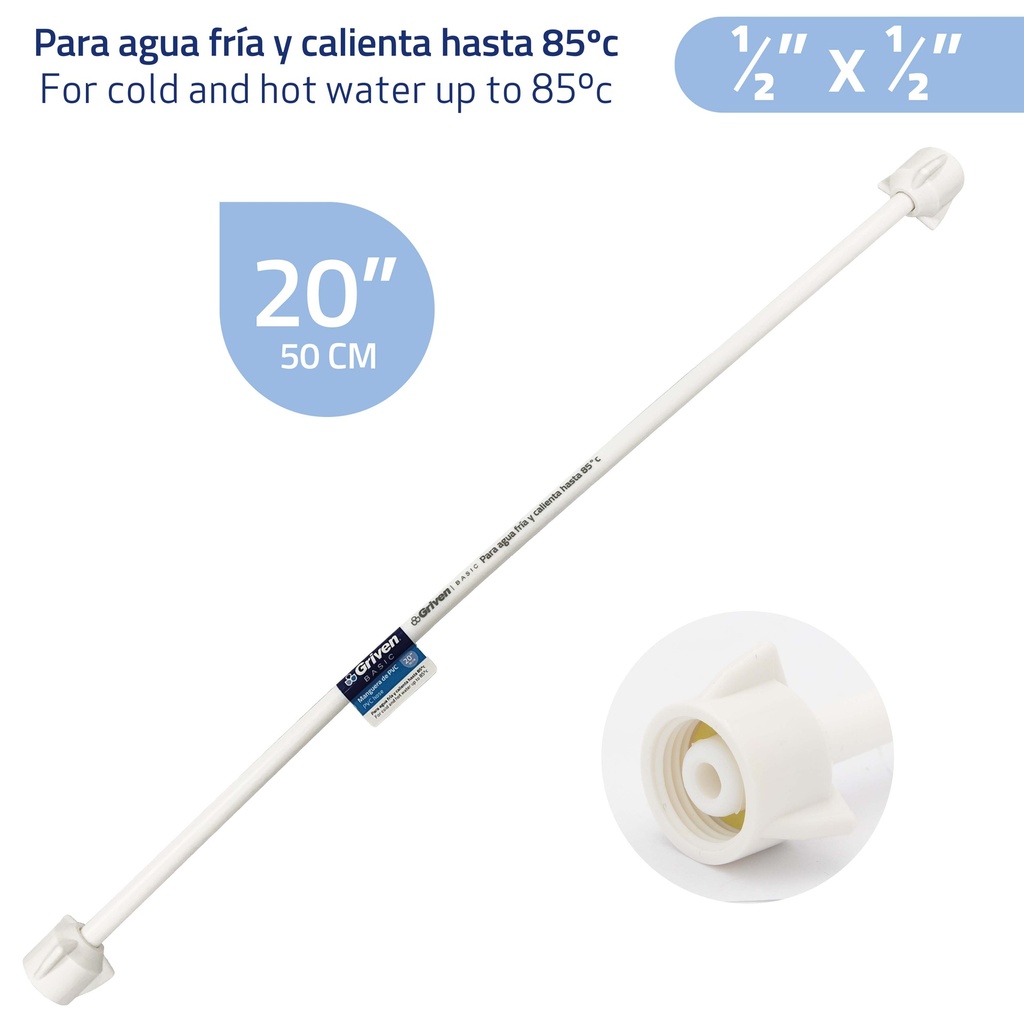 CANILLA 1/2" x 1/2" CPVC AGUA CALIENTE GRIVEN 8-746