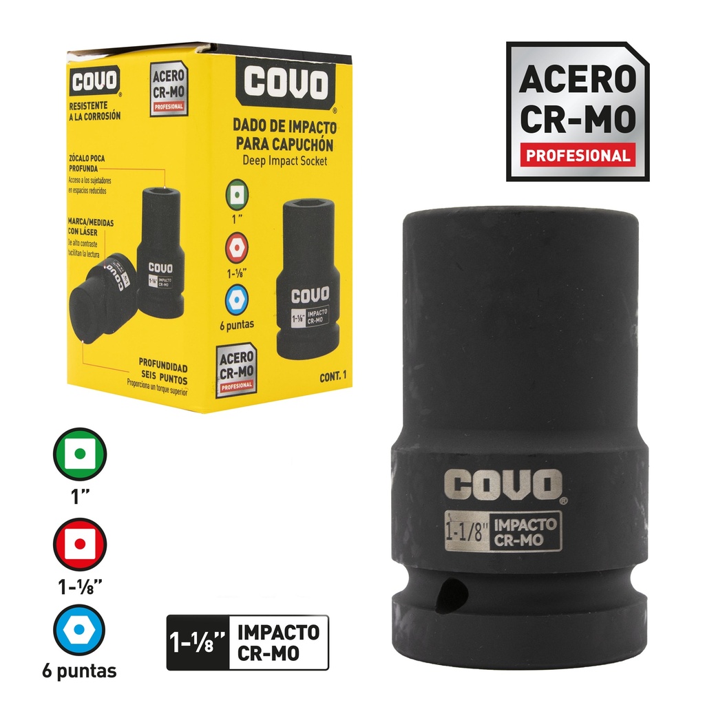 DADOS DE IMPACTO x 1 1/8" COVO 8-771