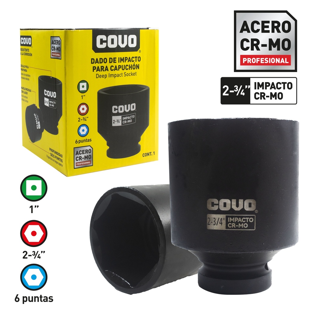 DADOS DE IMPACTO x 2 3/4" COVO 8-781