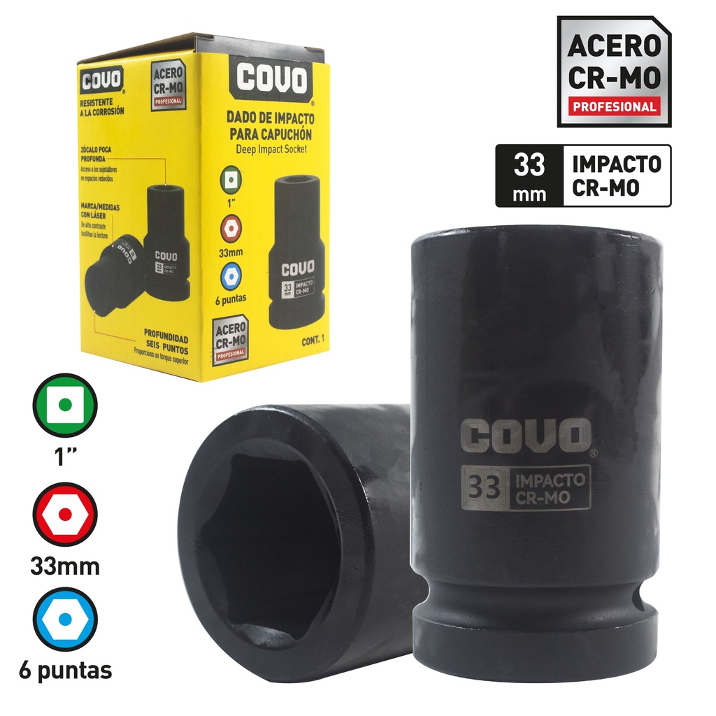 DADOS DE IMPACTO x 33MM COVO 8-787