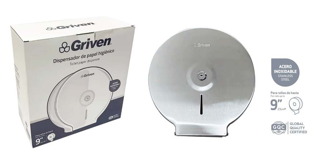 DISPENSADOR DE PAPEL HIGIENICO GRIVEN 8-813