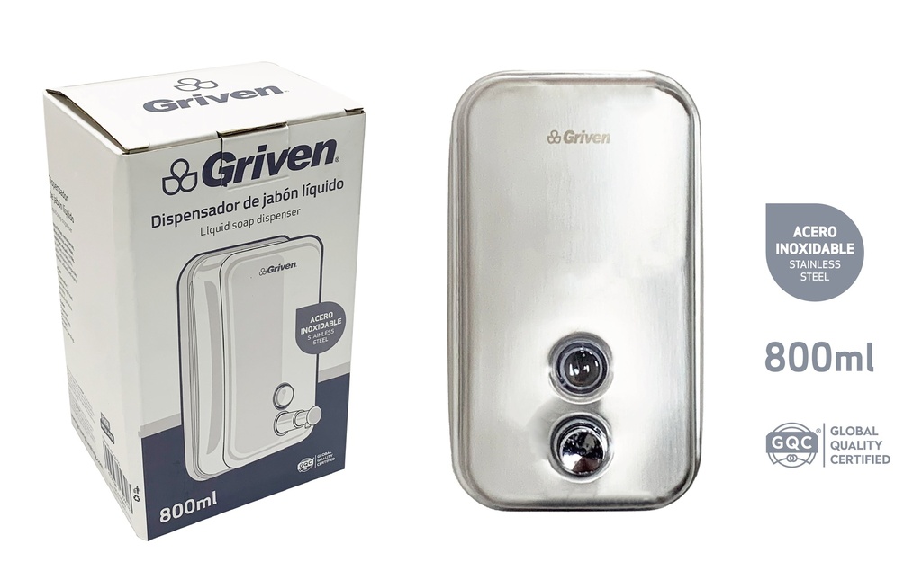 DISPENSADOR DE JABON 800 ML GRIVEN 8-819