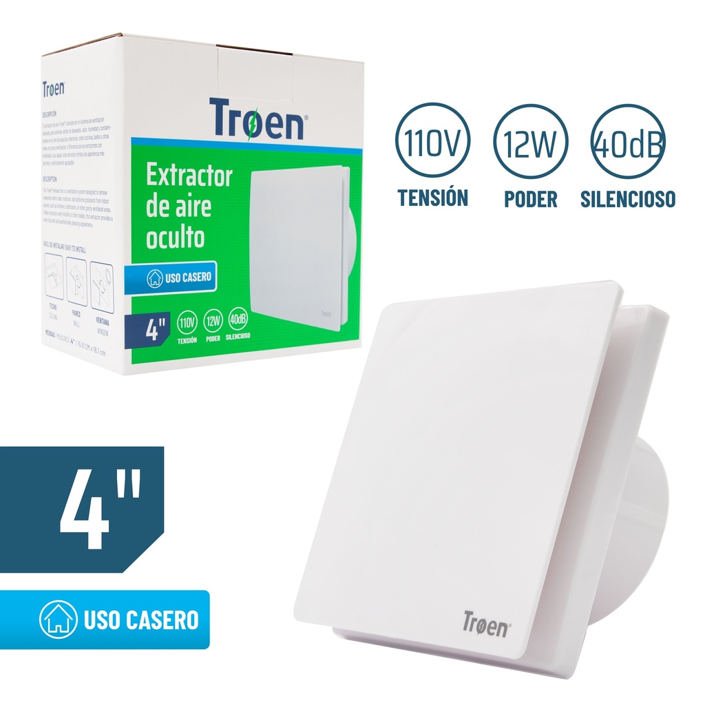 EXTRACTOR DE AIRE TECHO 4" TROEN 8-887