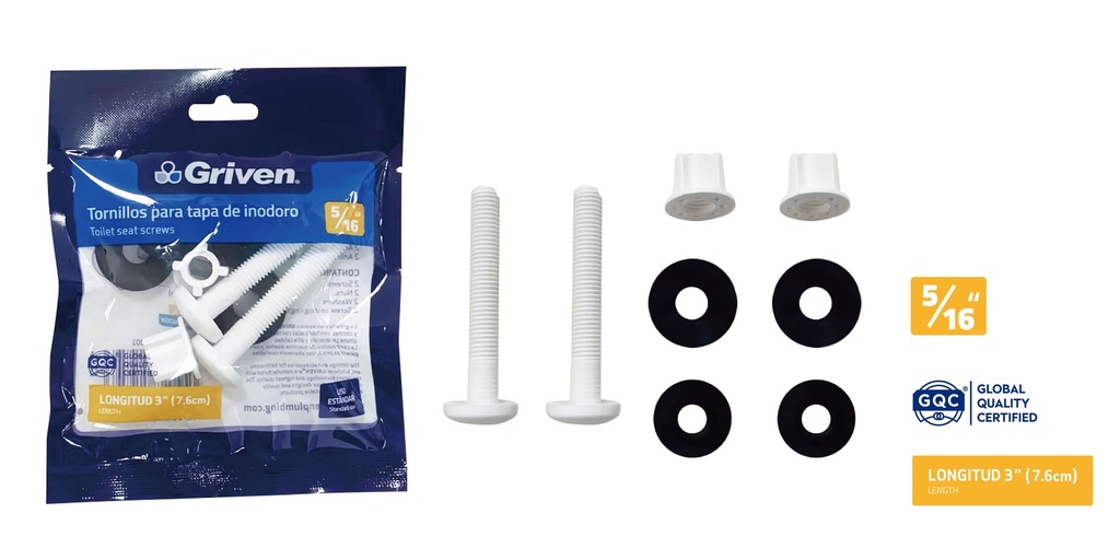 TORNILLOS P/ASIENTO SANITARIO GRIVEN 8-913