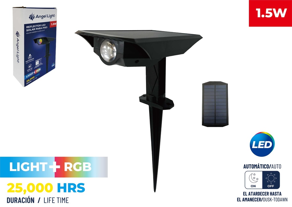 LAMPARA LED T/ESTACA SOLAR 1.5W ANGEL L 9-114
