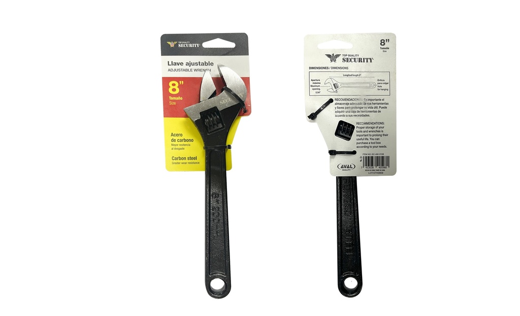 LLAVE AJUSTABLE 8" SECURITY 9-143