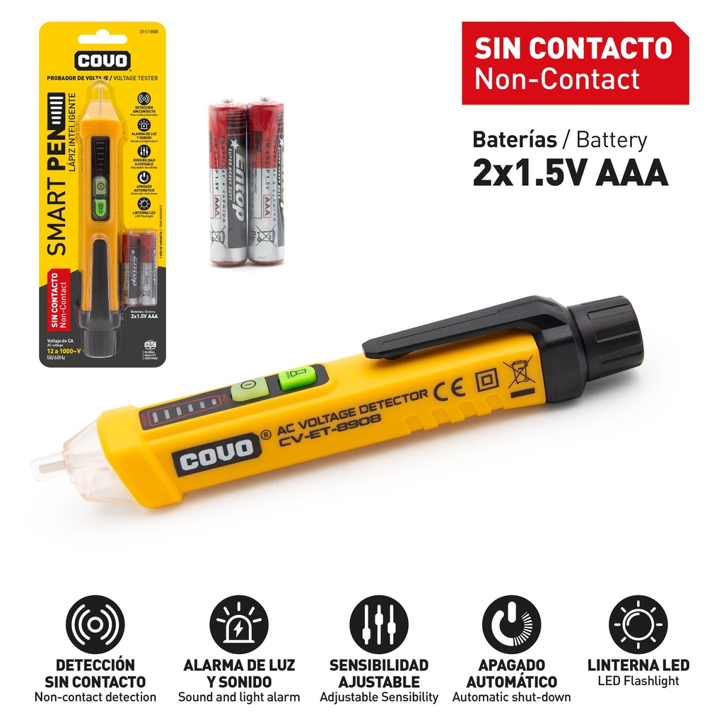 PROBADOR DE VOLTAJE COVO 9-163