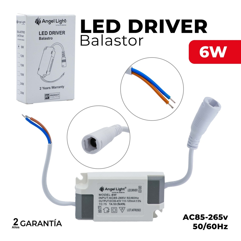 BALASTRO P/LAMPARA LED 6W ANGEL LIGHT 9-177