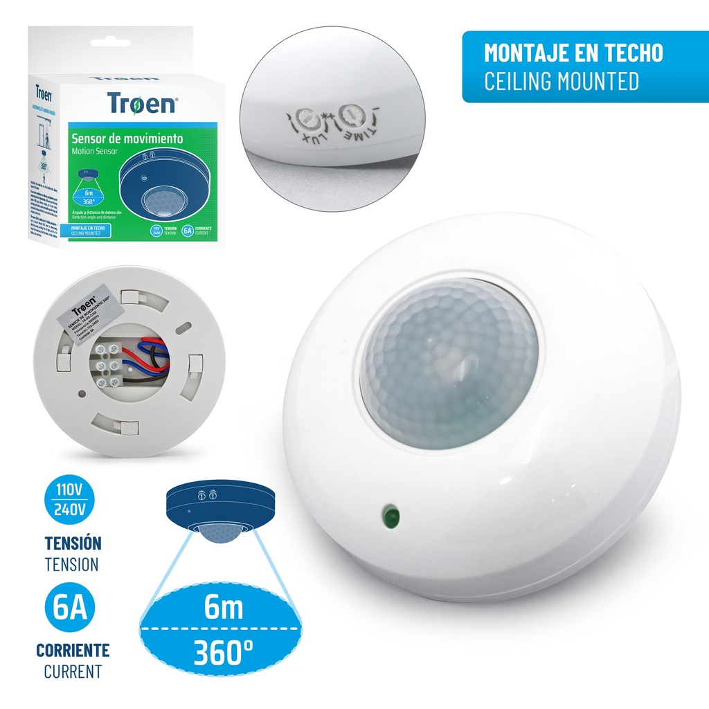 SENSOR DE MOVIMIENTO TECHO TROEN 9-198