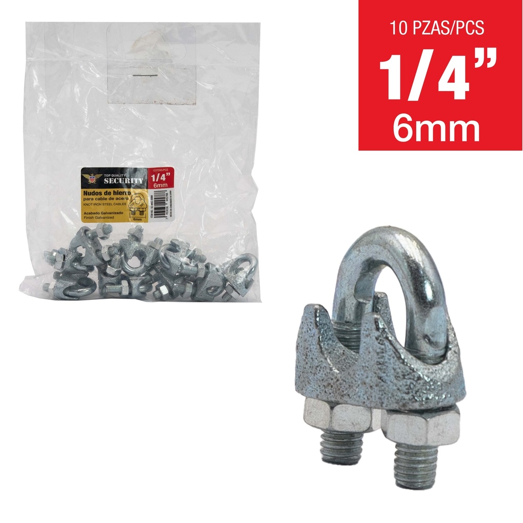 PERRO PARA GUAYA 1/4 (6mm) x UNID SECURITY 7-052