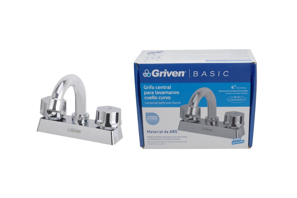 LLAVE LAVAMANO DOBLE PLAST/CROM GRIVEN BASIC 7-064