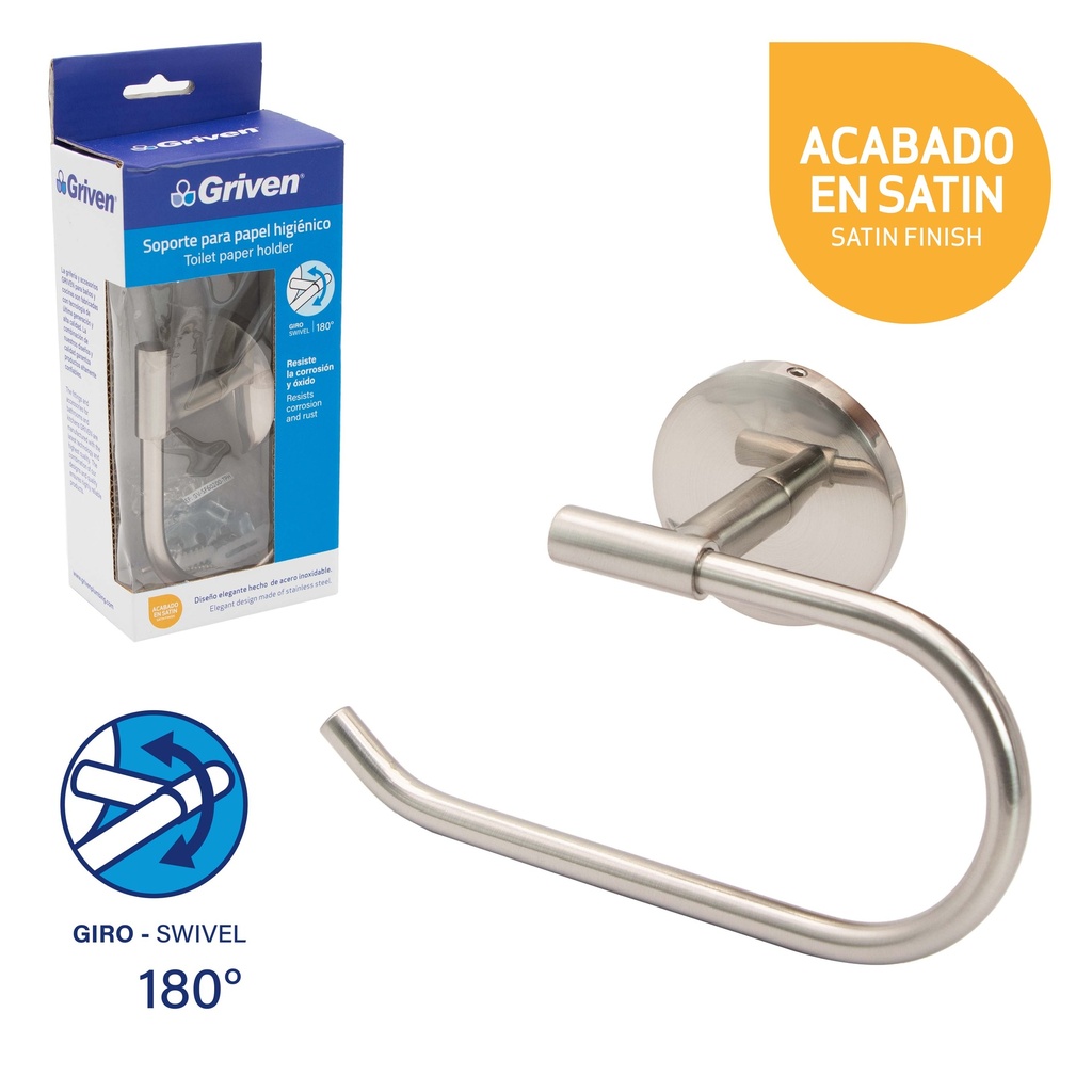 SOPORTE P/PAPEL HIGIENICO GRIVEN 7-112
