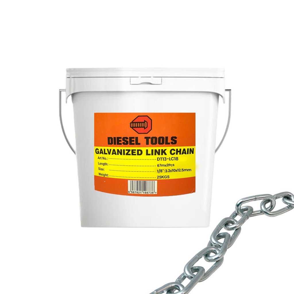 [7-160] CADENA GALVANIZADA x 1/8 x 25KG DIESEL TOOL 7-160