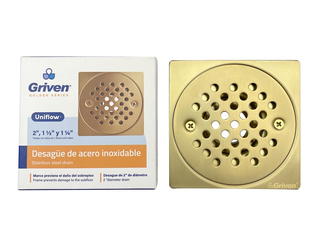 REJILLA CUAD PERFORADA UNIFLOW GRIVEN GOLD 7-245