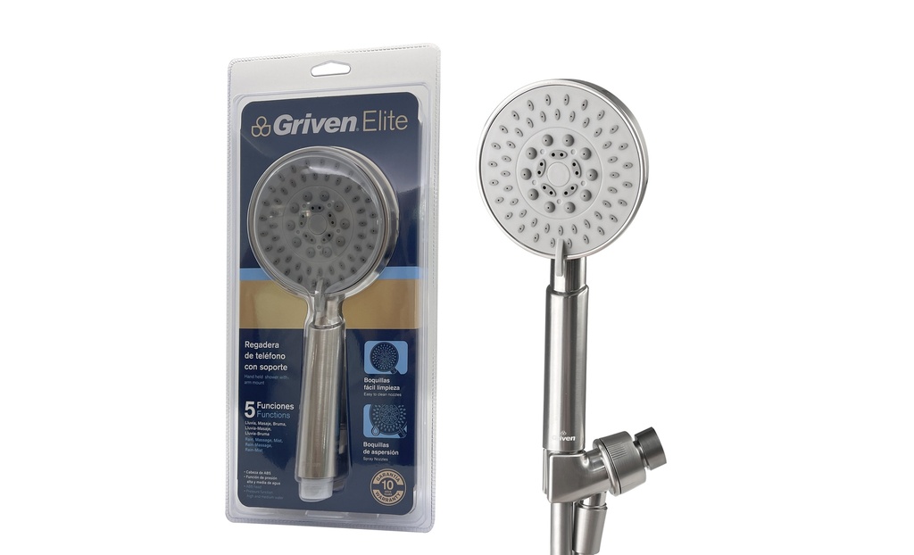REGADERA D/BAÑO C/MANGUERA GRIVEN ELITE 7-253