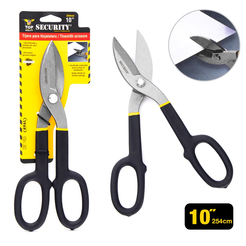 TIJERAS HOJALATERA 10" SECURITY 7-288