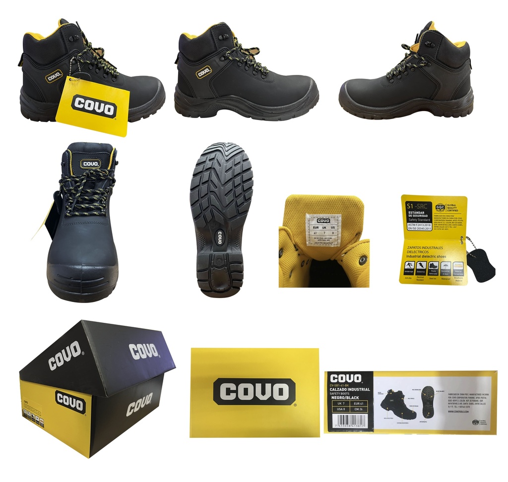 BOTAS DE SEGURIDAD NEGRA N 41 COVO 7-292