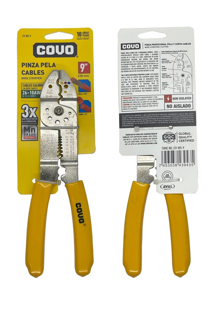 ALICATE PELACABLE 9" COVO 7-310